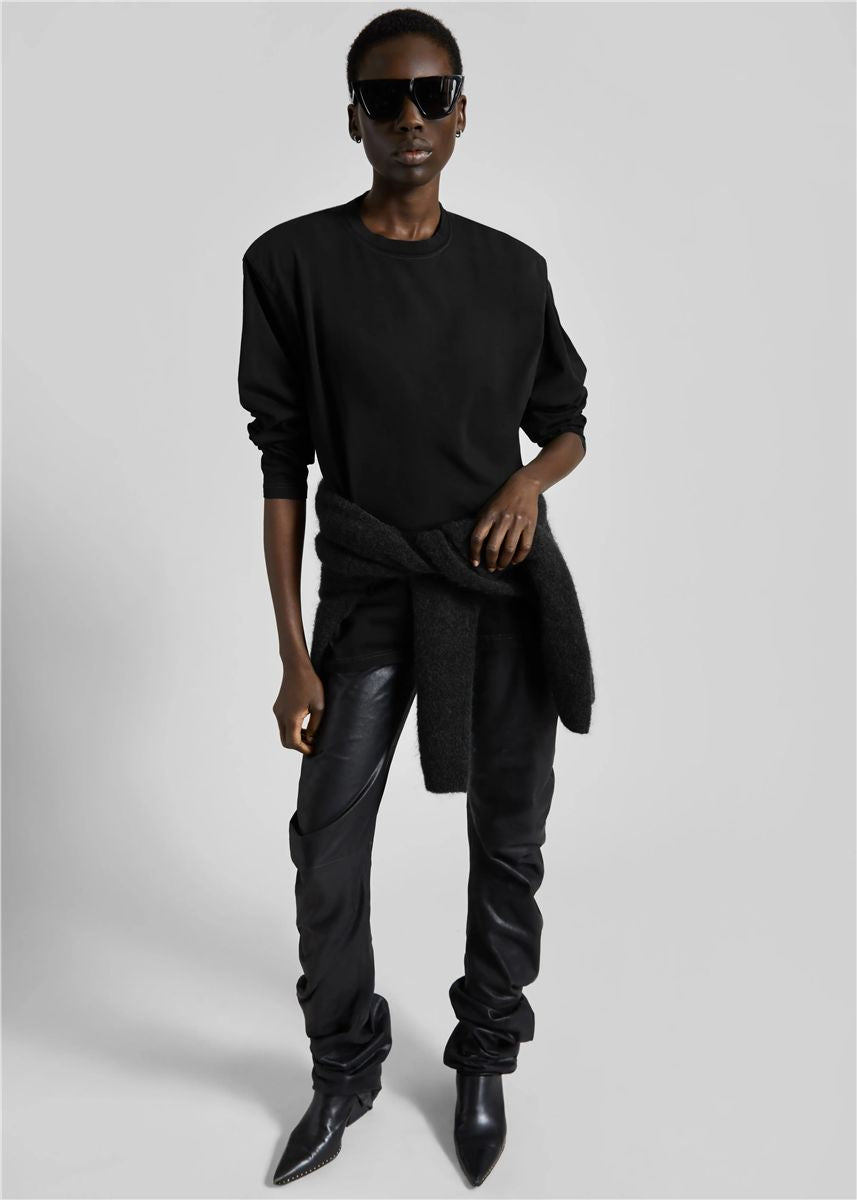 Jessa leather ruched pants-THE FRANKIE SHOP-Verso