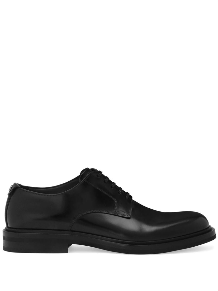 INTERLOCKING DG PLAQUE DERBY SHOES DOLCE & GABBANA