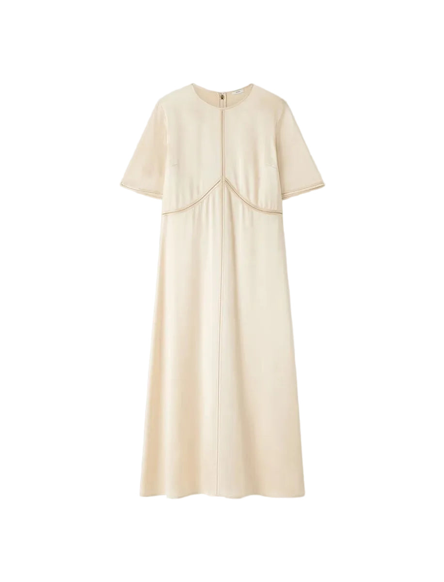 Aura silk satin dress-JOSEPH-312280-36-Verso