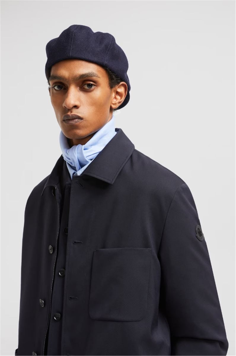 PLUMEL WOOL GABARDINE DOWN SHIRT JACKET - MONCLER - Verso