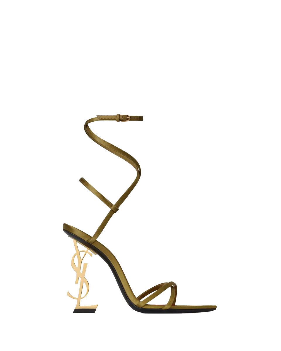 OPYUM SANDALS IN SATIN CREPE -  SAINT LAURENT -  Verso