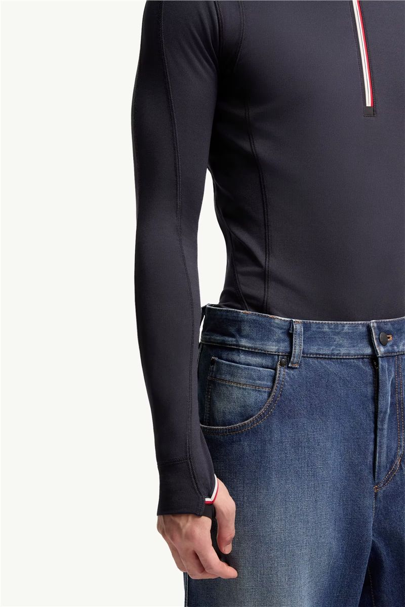 Denim ski trousers-MONCLER-Verso