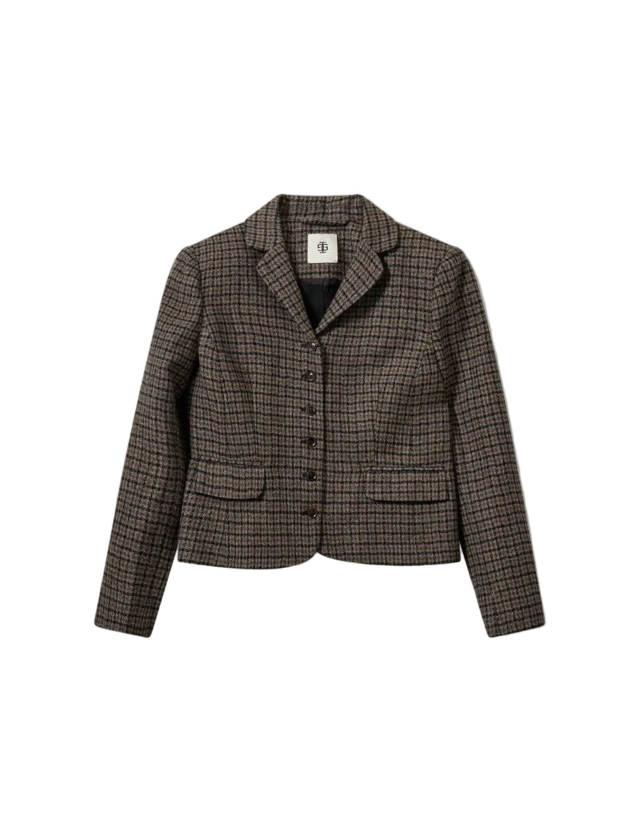 Balmoral mini blazer brown/black check-THE GARMENT-310732-8-Verso