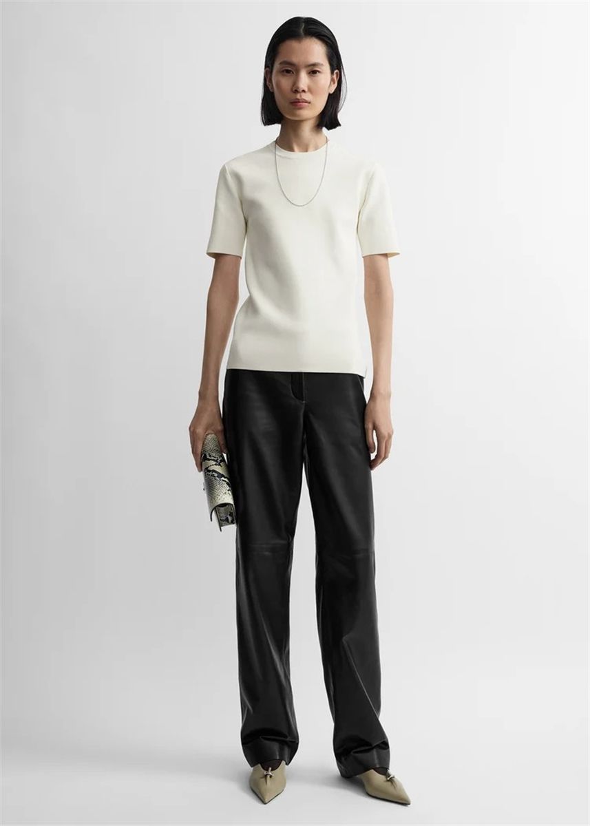 Easy leather trousers black-TOTEME-Verso
