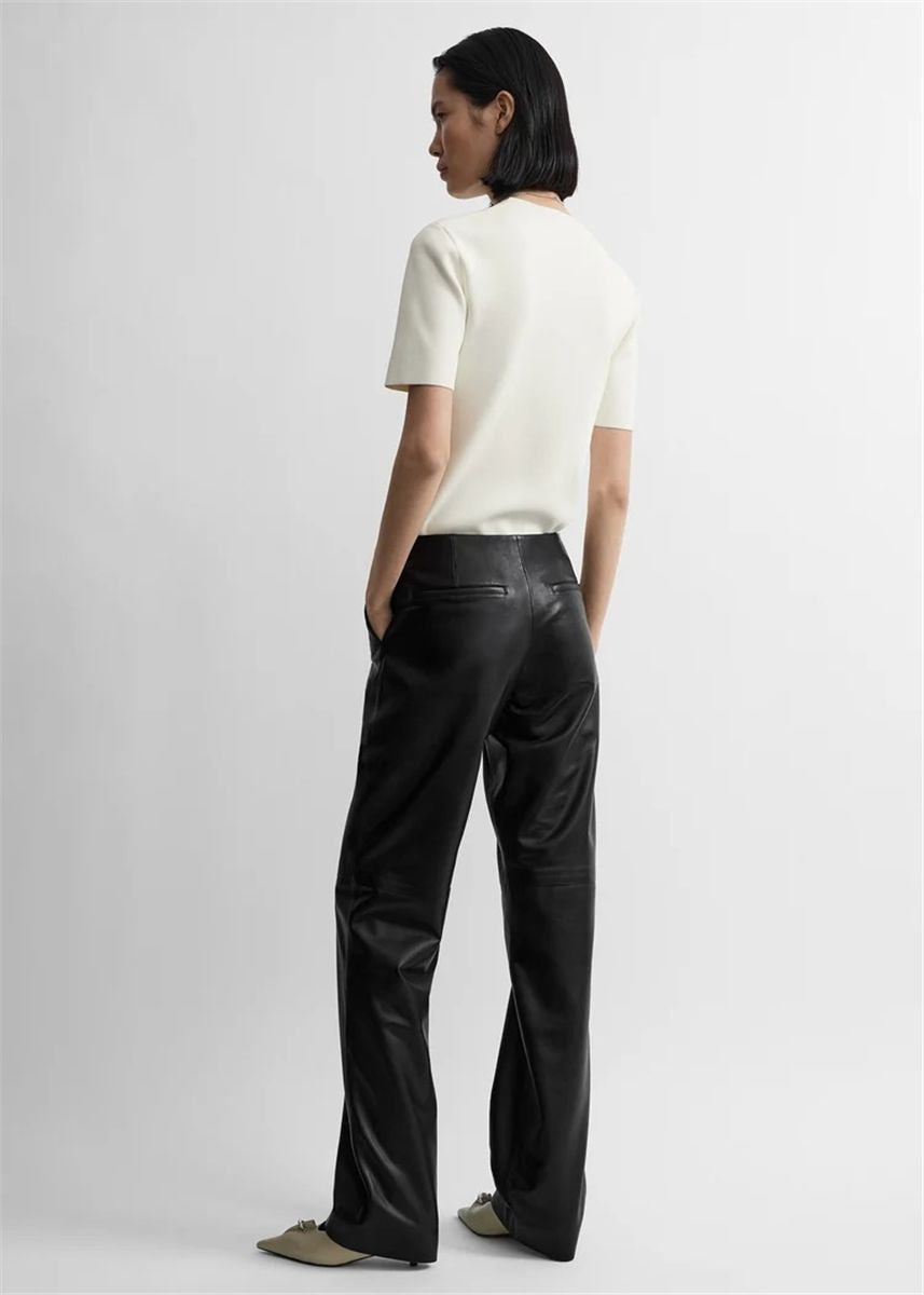 Easy leather trousers black-TOTEME-Verso