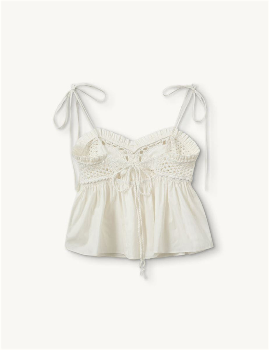 KIRSTEN CROCHET TOP WHITE - THE GARMENT - Verso