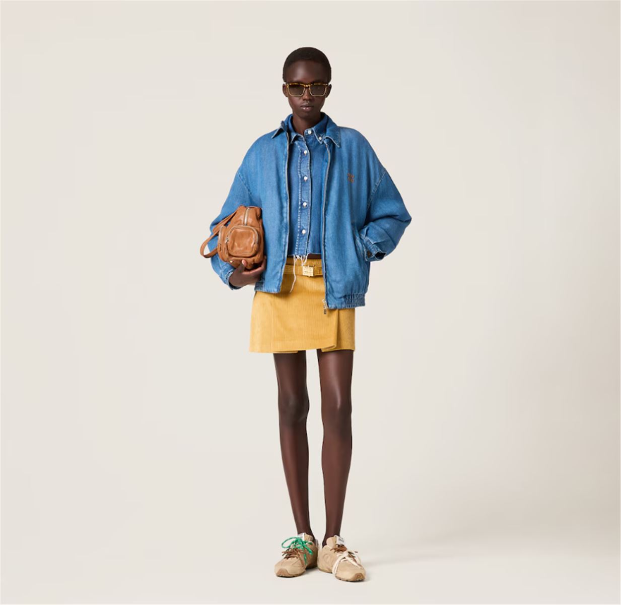CORDUROY MINISKIRT - MIU MIU - Verso