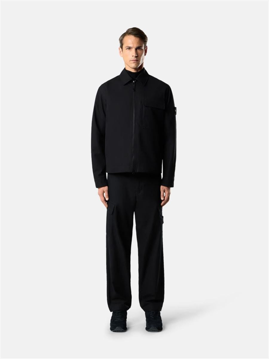Comfort-fit overshirt with natural weather barrier