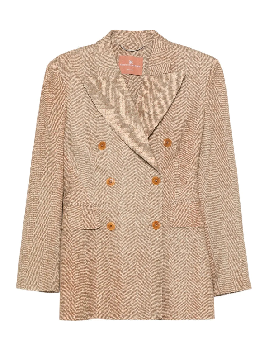 Herringbone double-breasted jacket