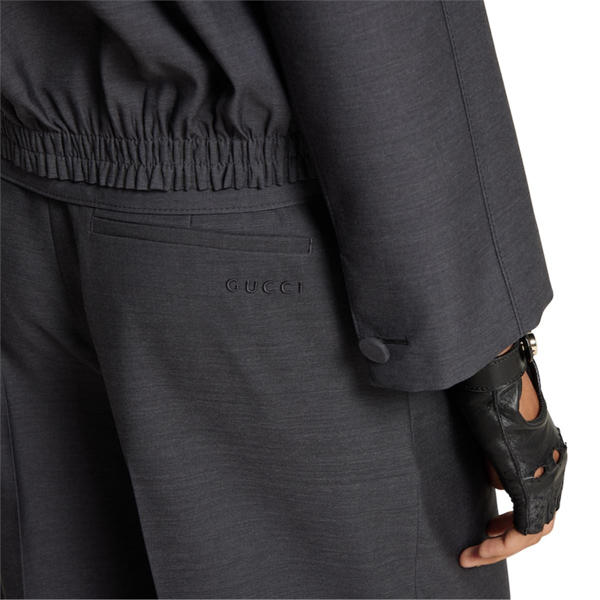 OVERSIZE LOW WAIST PETITE FIT WOOL PANT - GUCCI - Verso