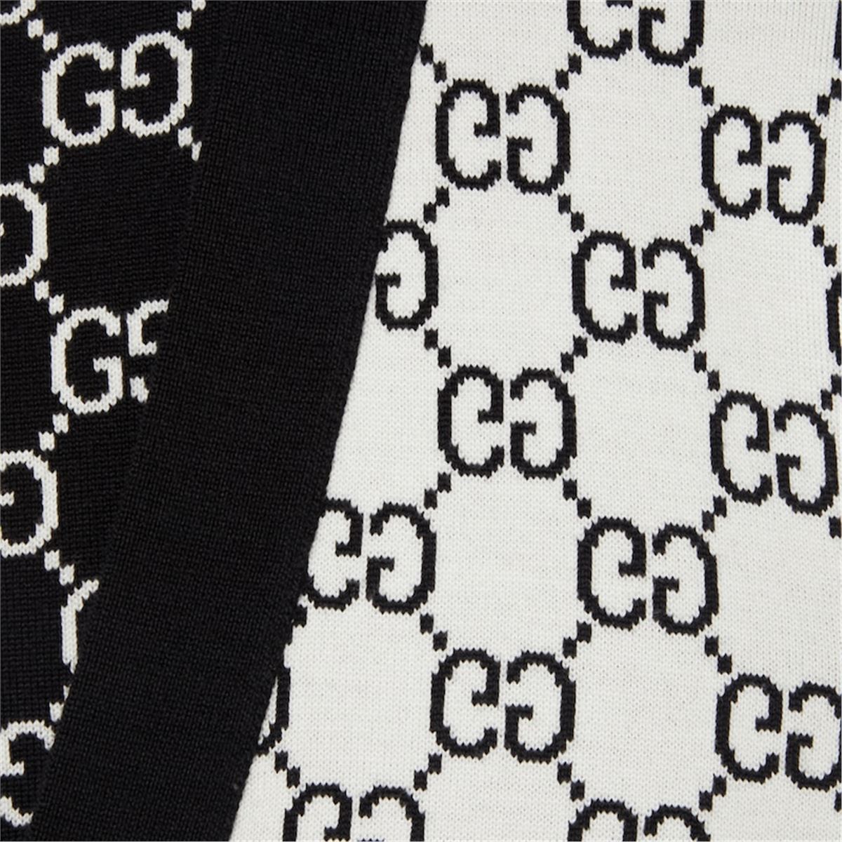REVERSIBLE GG WOOL JACQUARD CARDIGAN -  GUCCI -  Verso