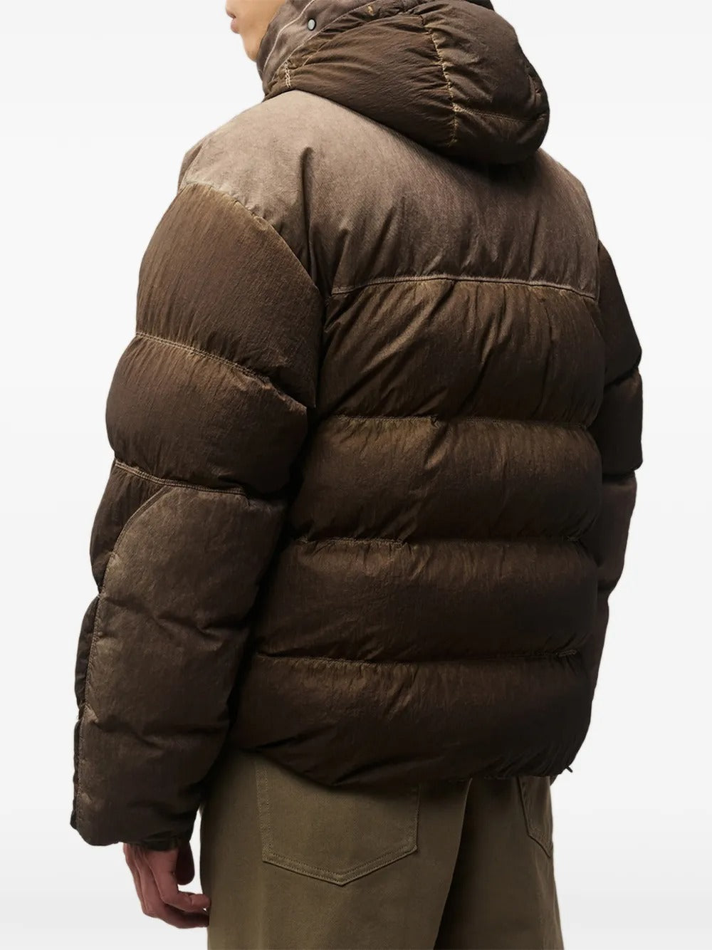 Eco-chrome r mixed goggle down jacket-C.P. COMPANY-Verso