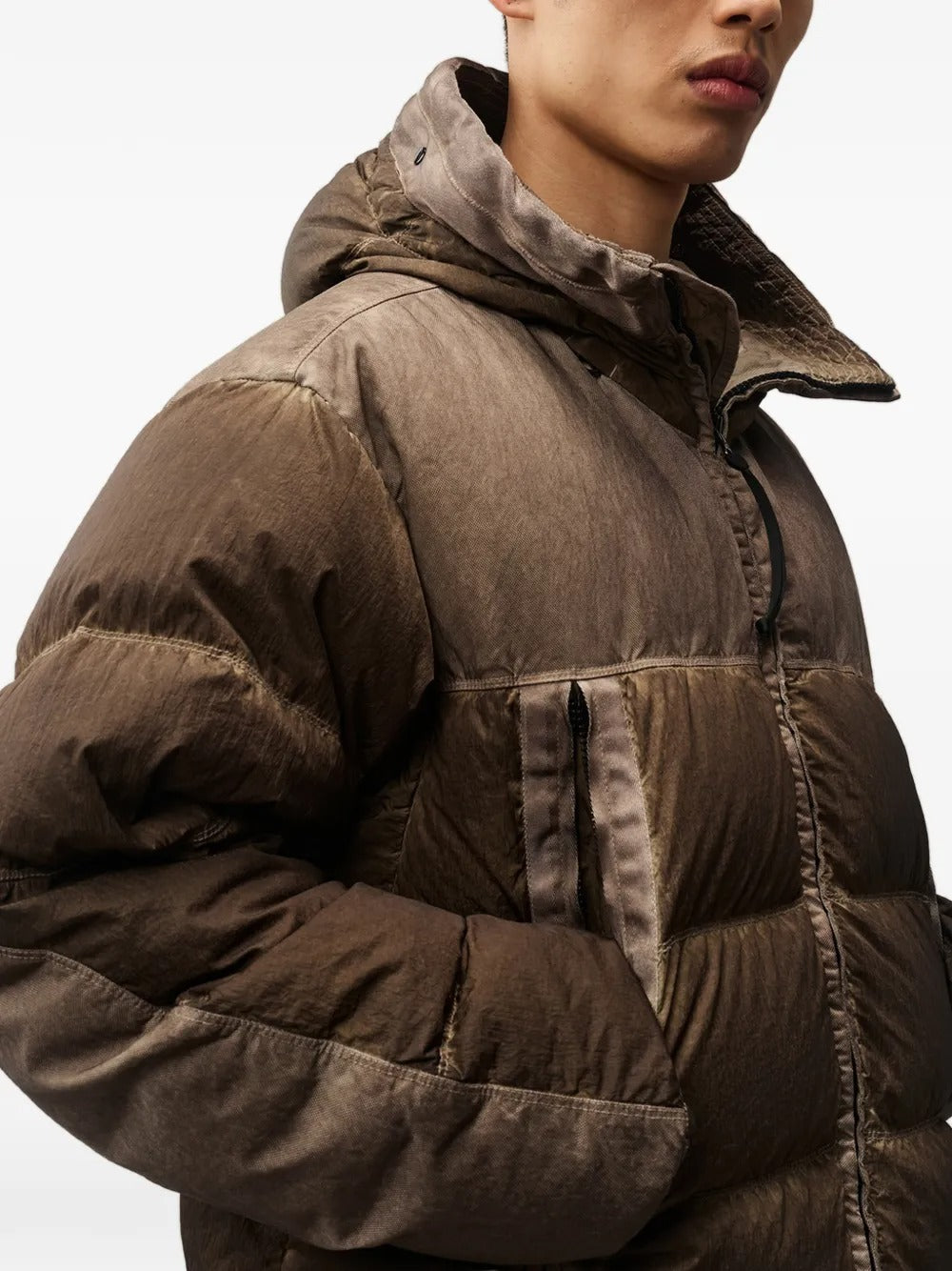 Eco-chrome r mixed goggle down jacket-C.P. COMPANY-Verso