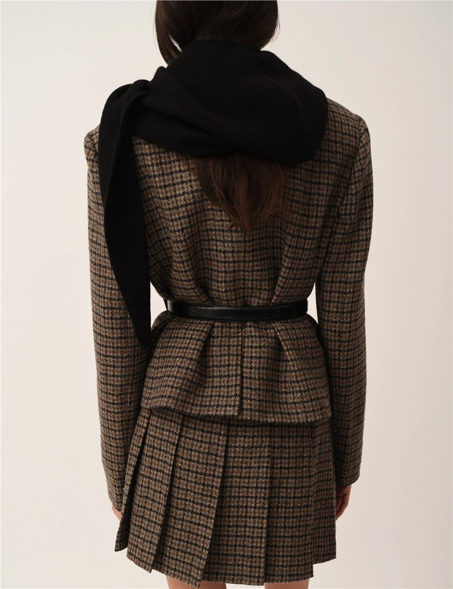 Balmoral mini blazer brown/black check-THE GARMENT-Verso