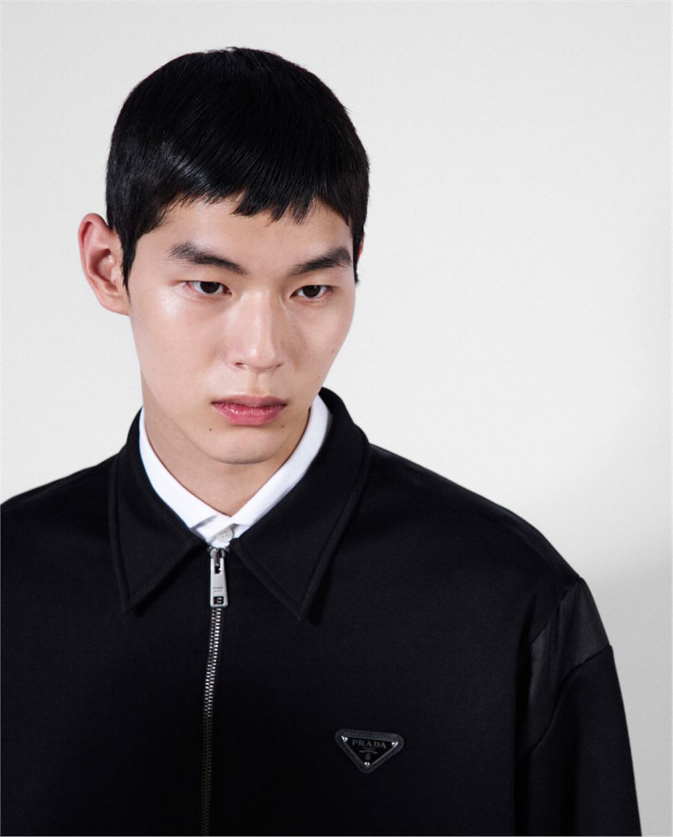 TECHNICAL FLEECE CARDIGAN WITH DUCHESSE DETAILS -  PRADA -  Verso