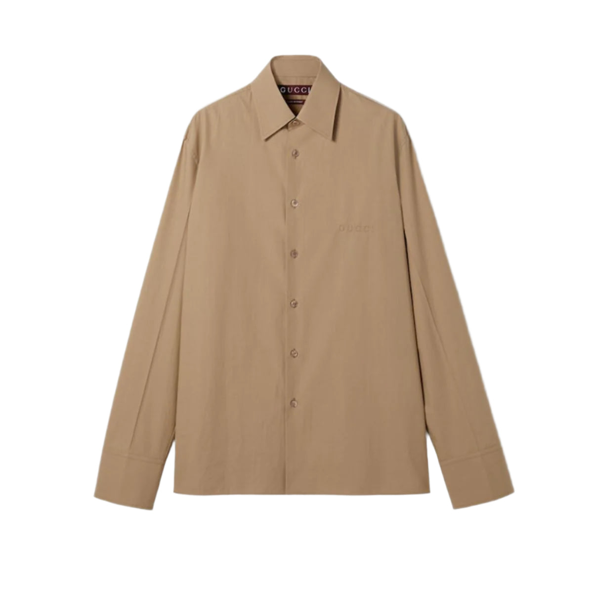 EMBOSSED COTTON POPLIN SHIRT - GUCCI - Verso