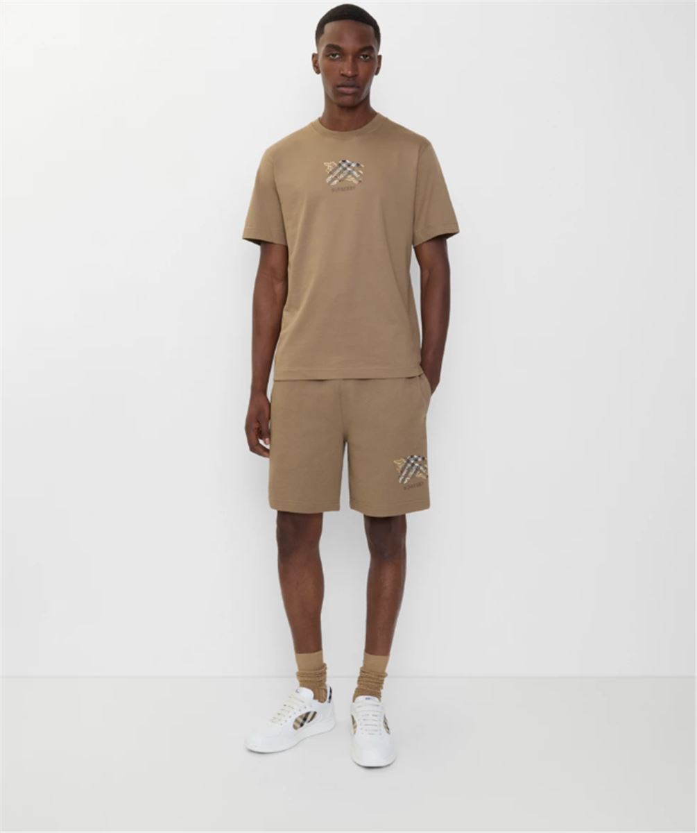 ekd check cotton shorts-BURBERRY-Verso