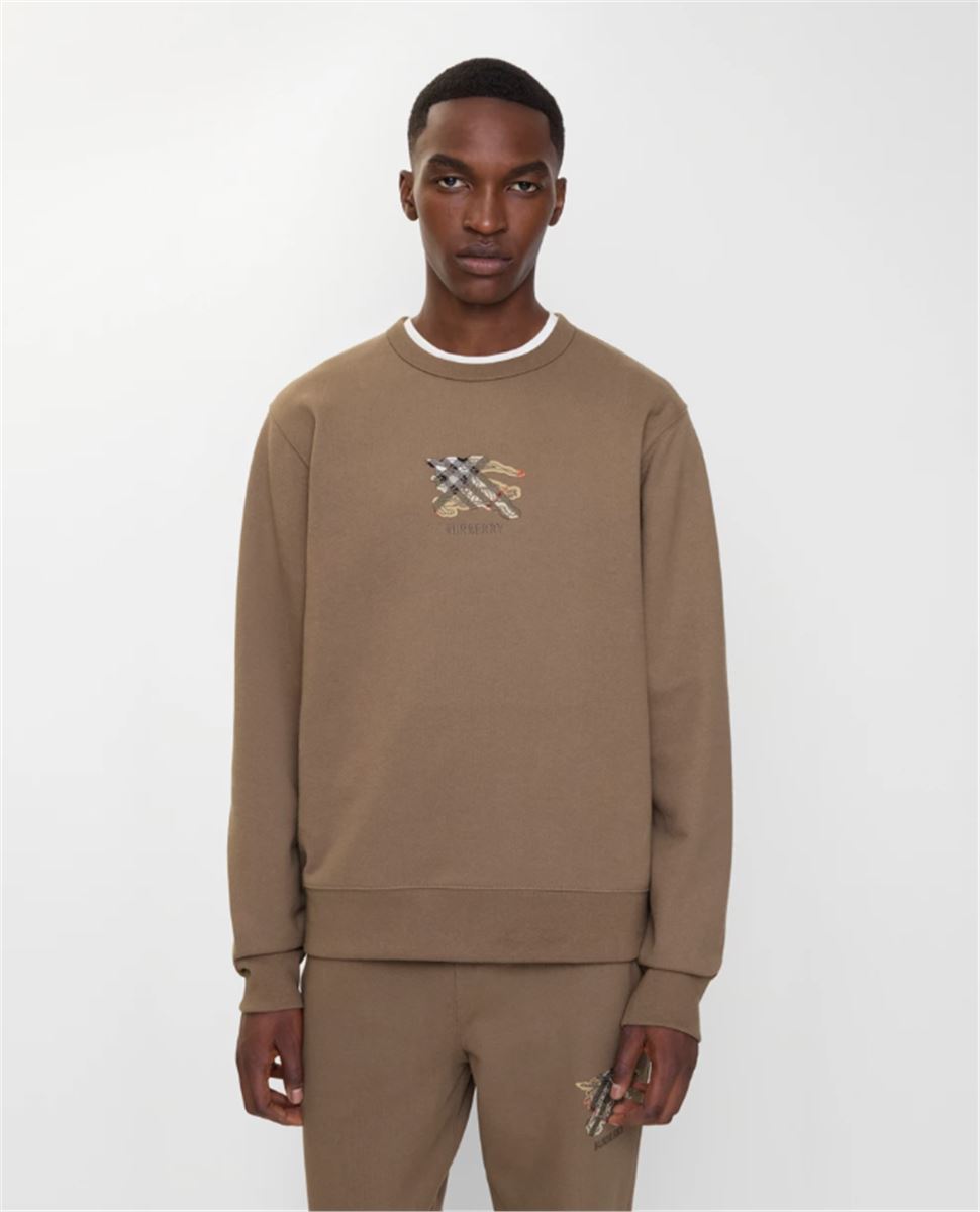 ekd check cotton sweatshirt-BURBERRY-Verso