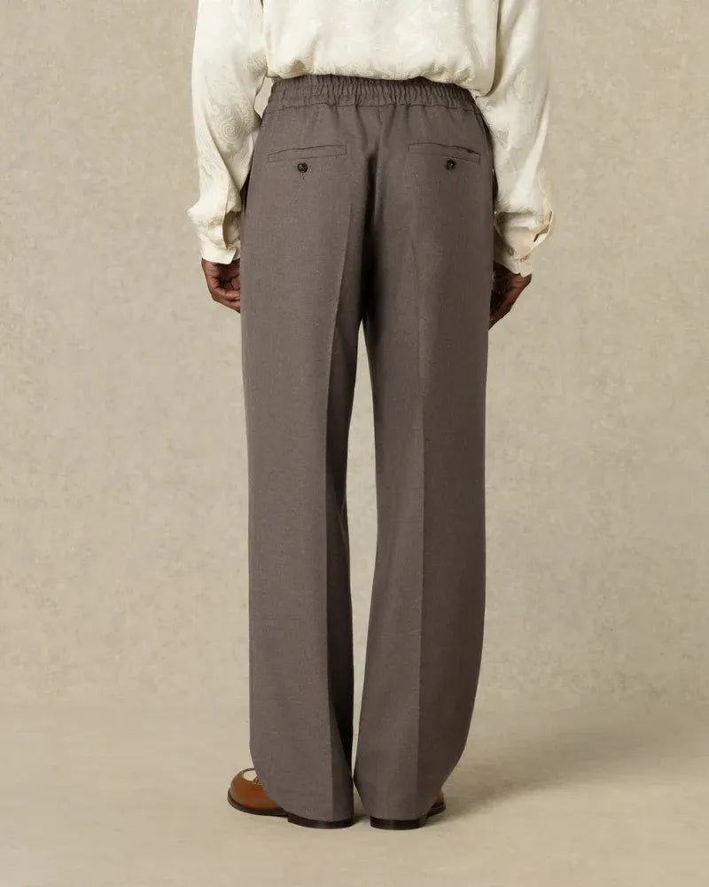 Elastic waist flannel pants-DRÔLE DE MONSIEUR-Verso