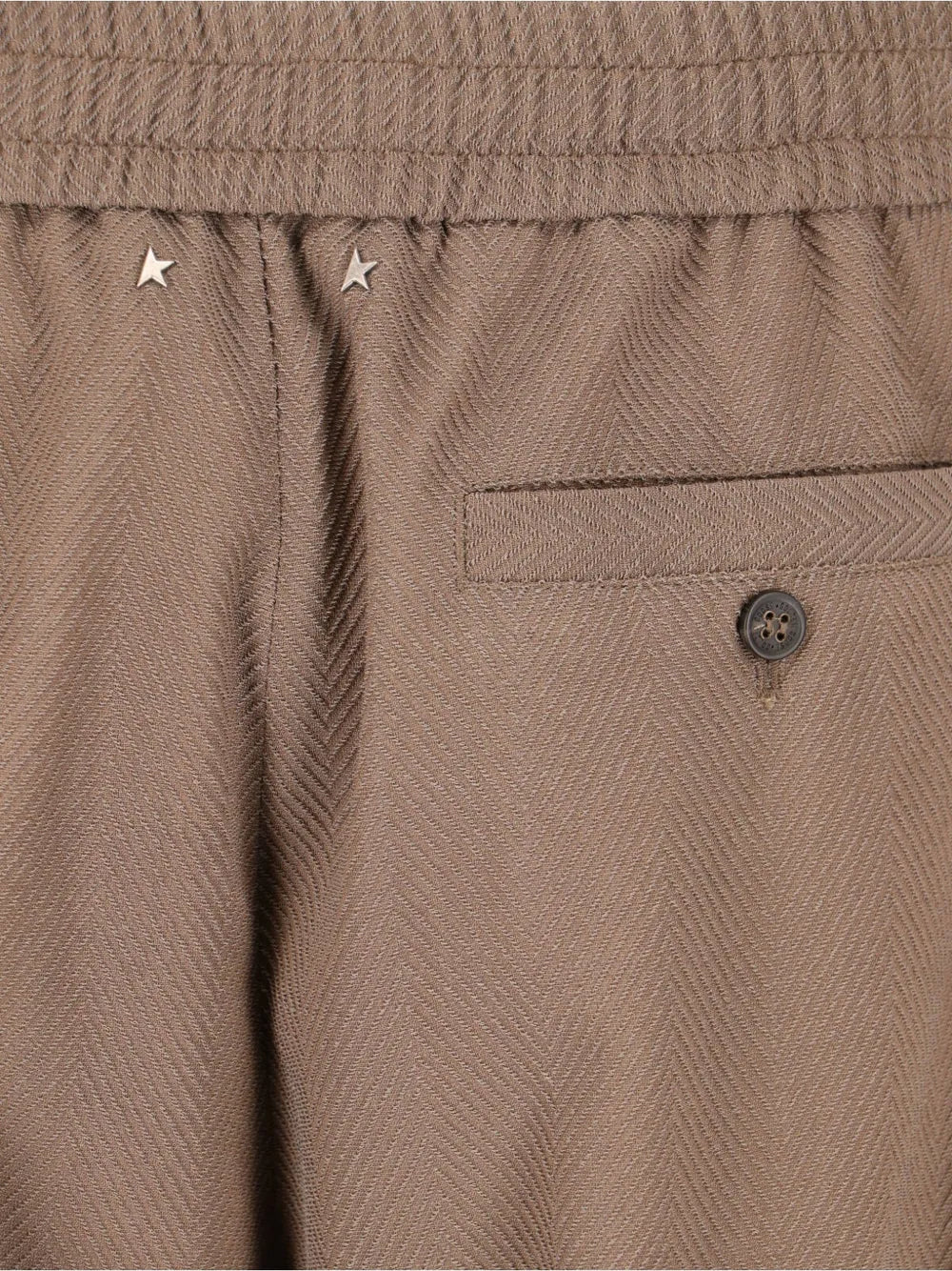 Elastic-waist star-appliqué trousers-GOLDEN GOOSE-Verso