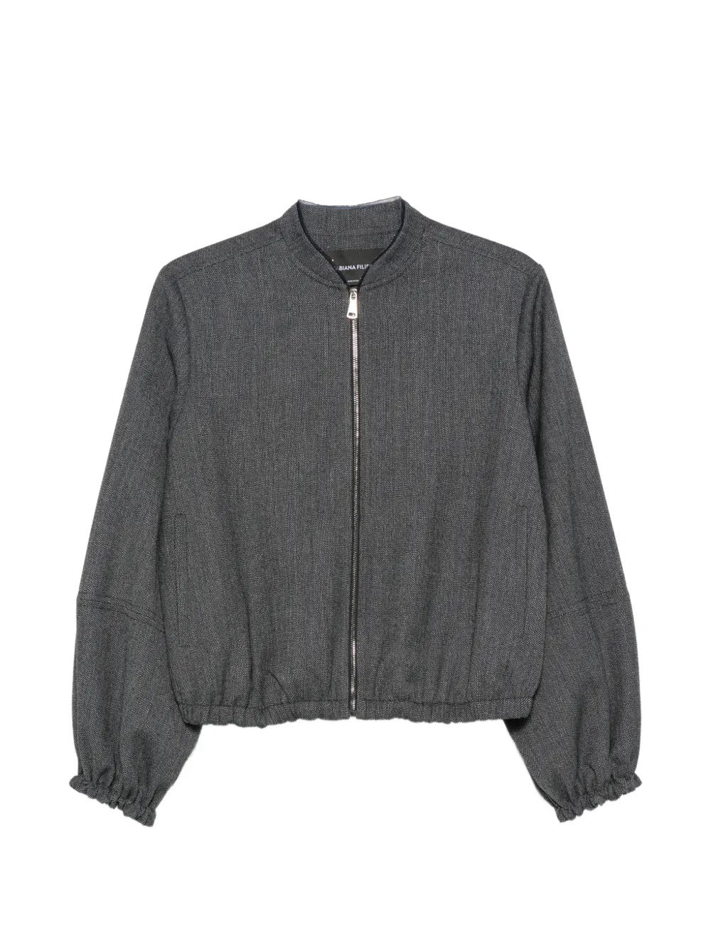 Elasticated-hem zip-up jacket-FABIANA FILIPPI-313036-40-Verso