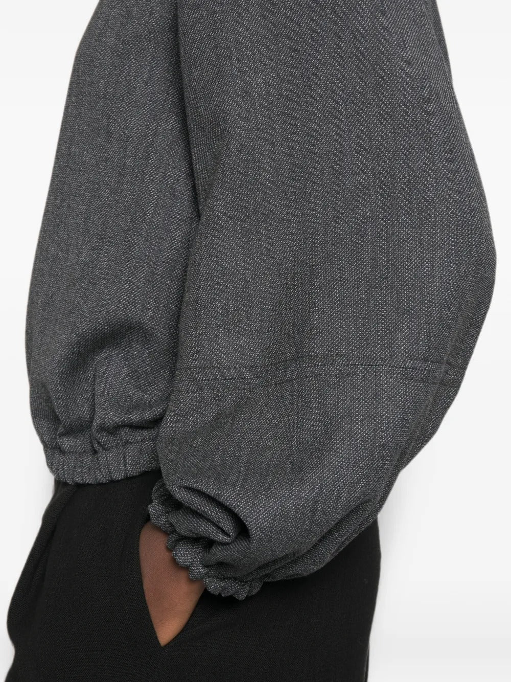 Elasticated-hem zip-up jacket-FABIANA FILIPPI-Verso