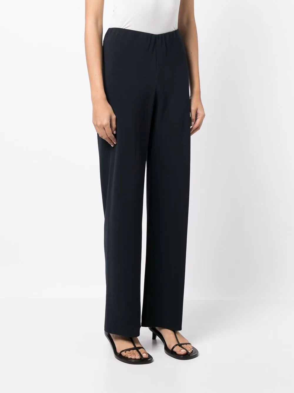 Elasticated high-waisted trousers-VINCE-Verso
