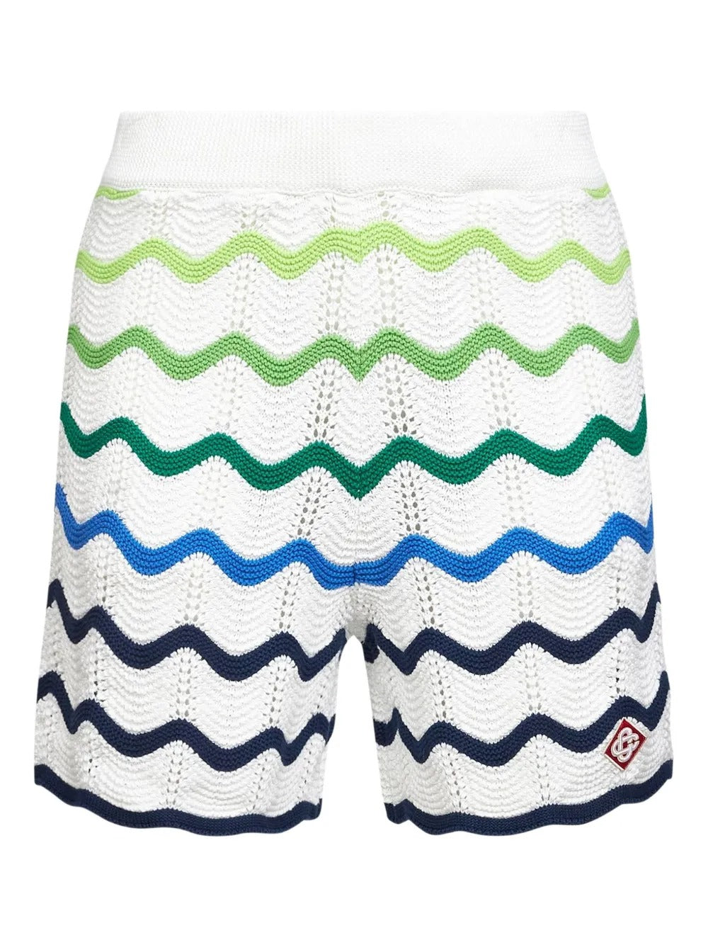Elasticated scalloped knit shorts-CASABLANCA-307306-XS-Verso