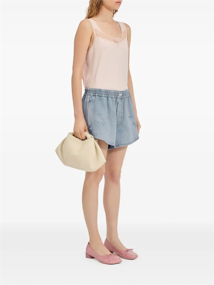 Elasticated-waist shorts-MM6-Verso