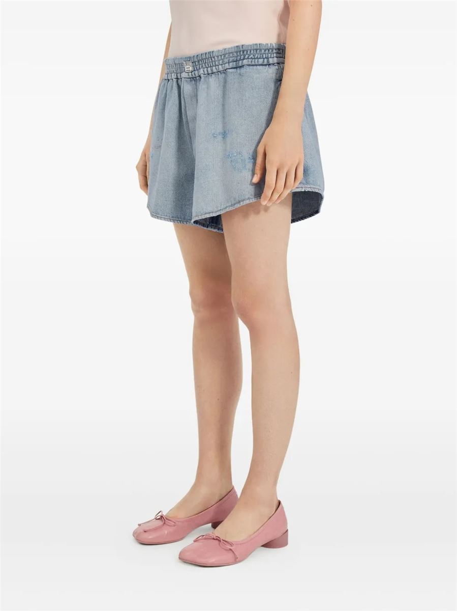 Elasticated-waist shorts-MM6-Verso