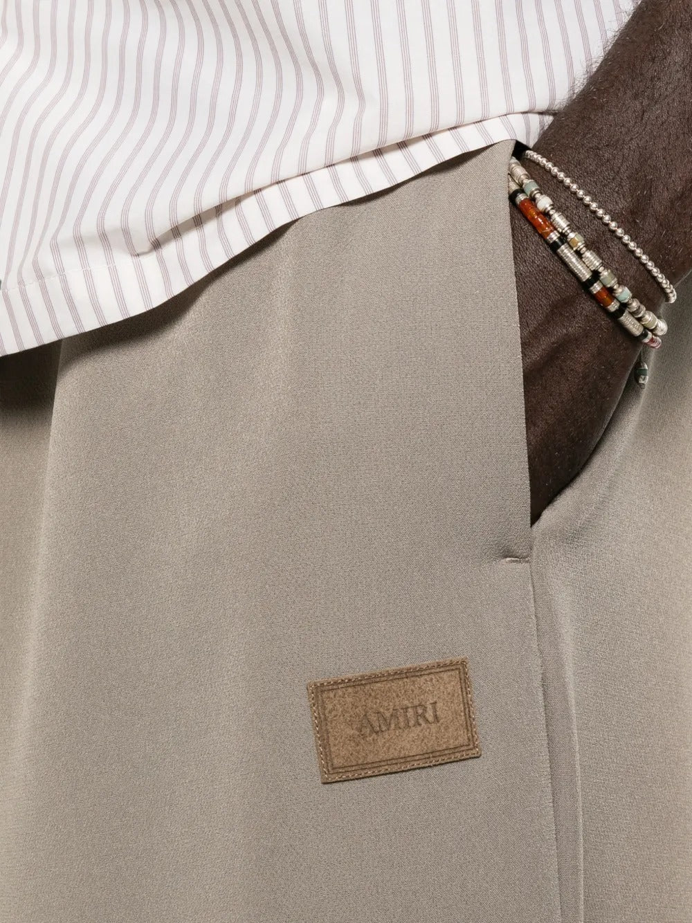 Elasticated-waistband logo-patch trousers-AMIRI-Verso