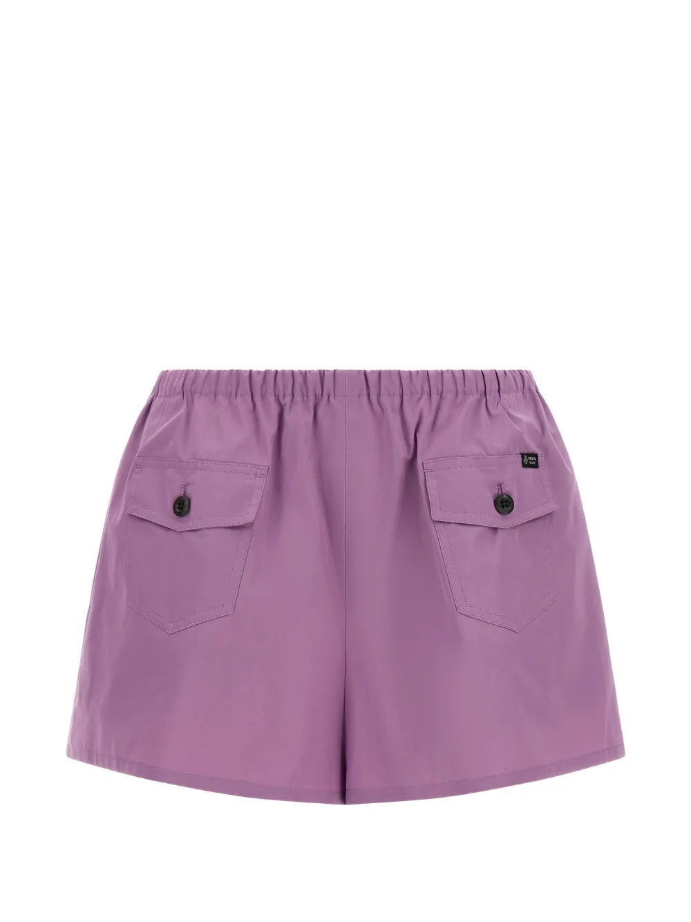 Elasticated-waistband pocket cotton shorts-PRADA-307694-40-Verso