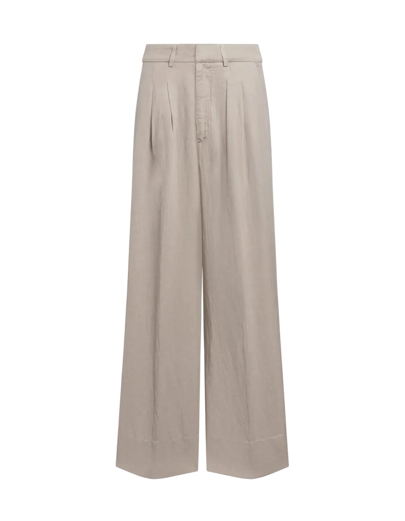 Eloise wide-leg trousers in linen and lyocell-DONDUP-305404-38-Verso