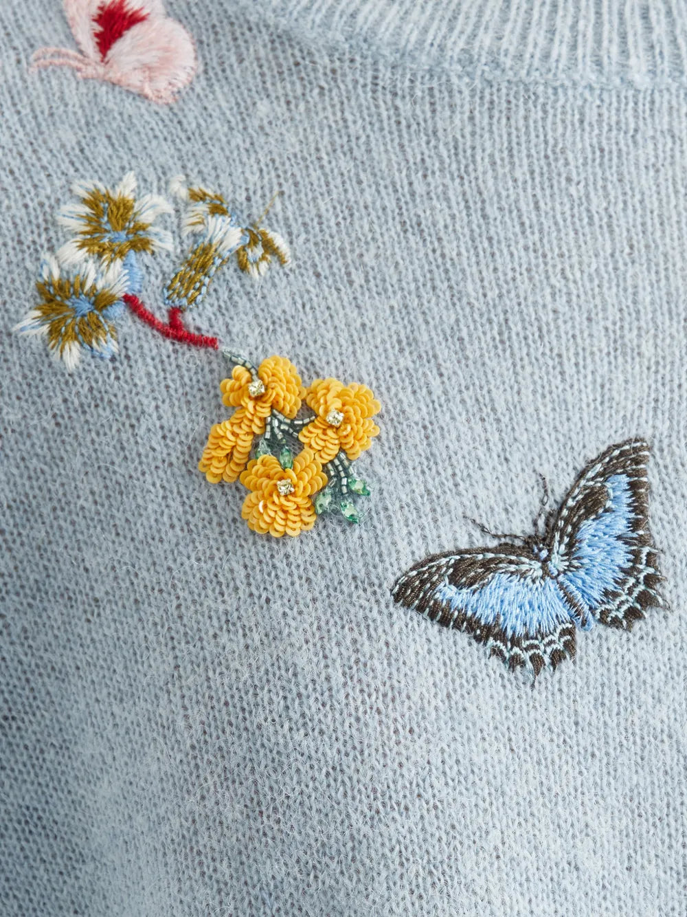 Embellished crew-neck sweater-ERDEM-Verso