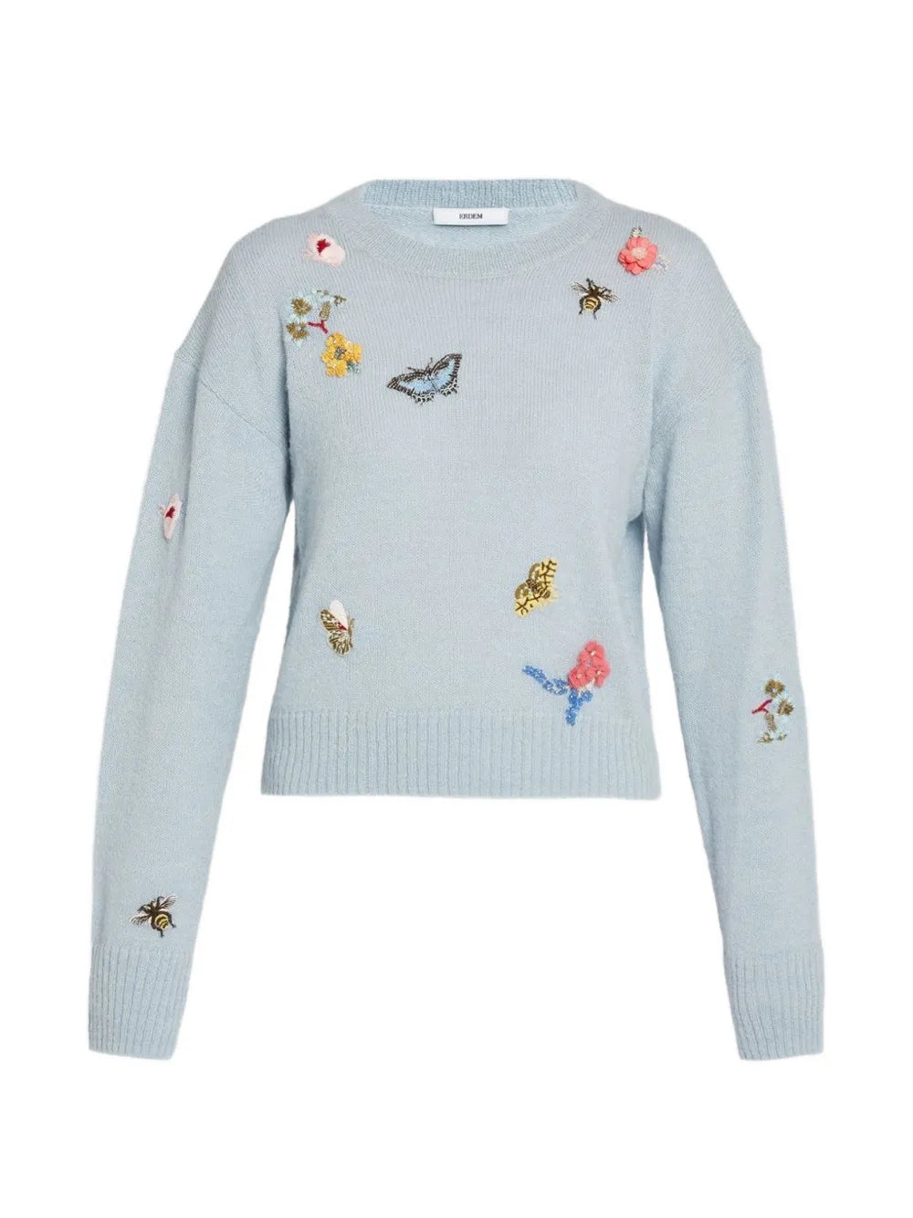 Embellished crew-neck sweater-ERDEM-Verso