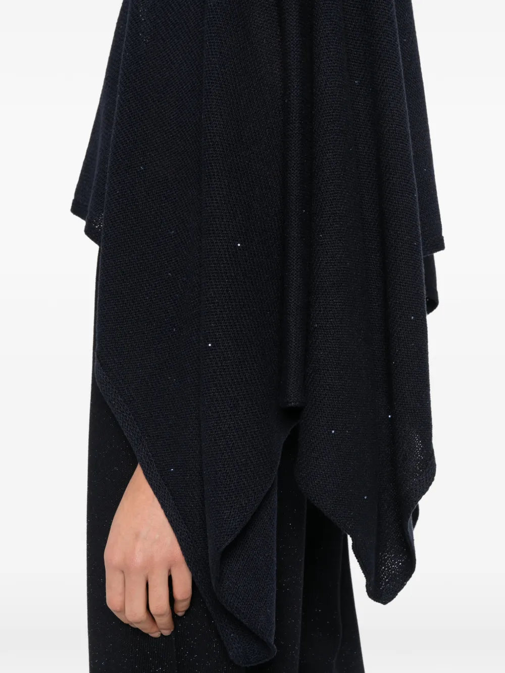 Embellished knit poncho-FABIANA FILIPPI-Verso