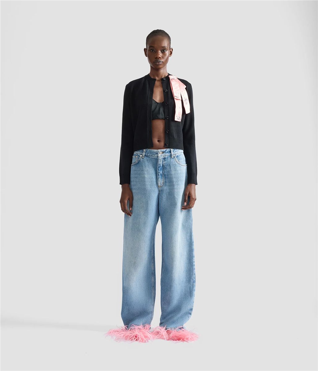 Embellished merino wool cardigan-ERDEM-Verso