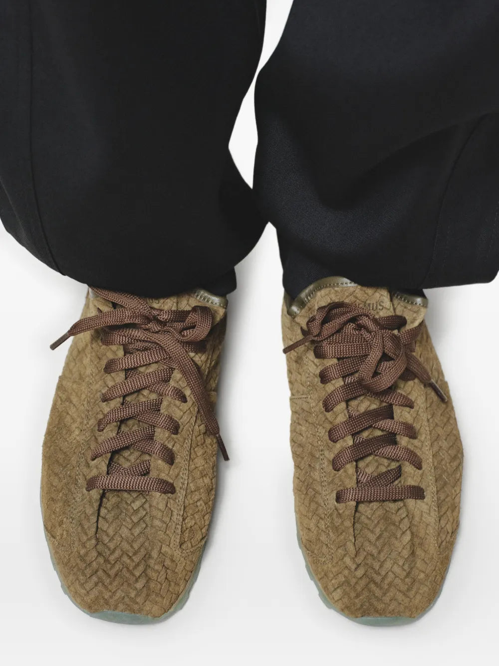 Embossed lace-up trainers-JACQUEMUS-Verso