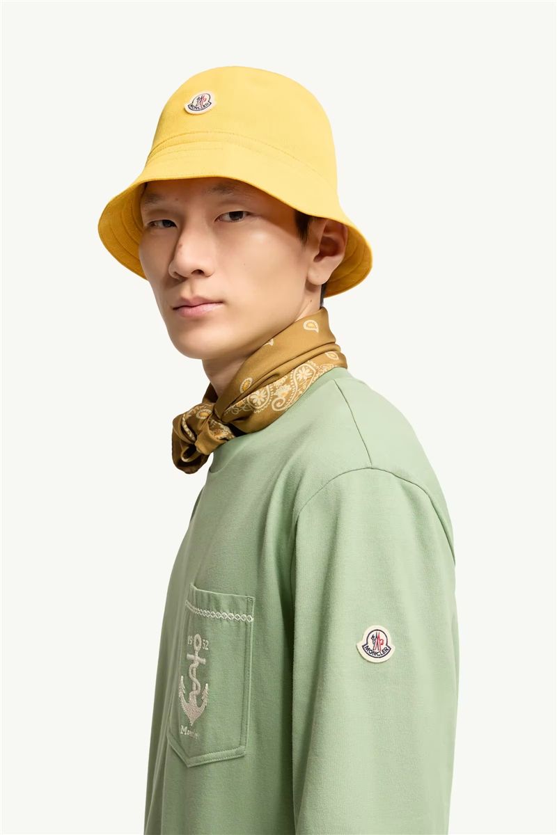 Embroidered anchor cotton t-shirt-MONCLER-Verso