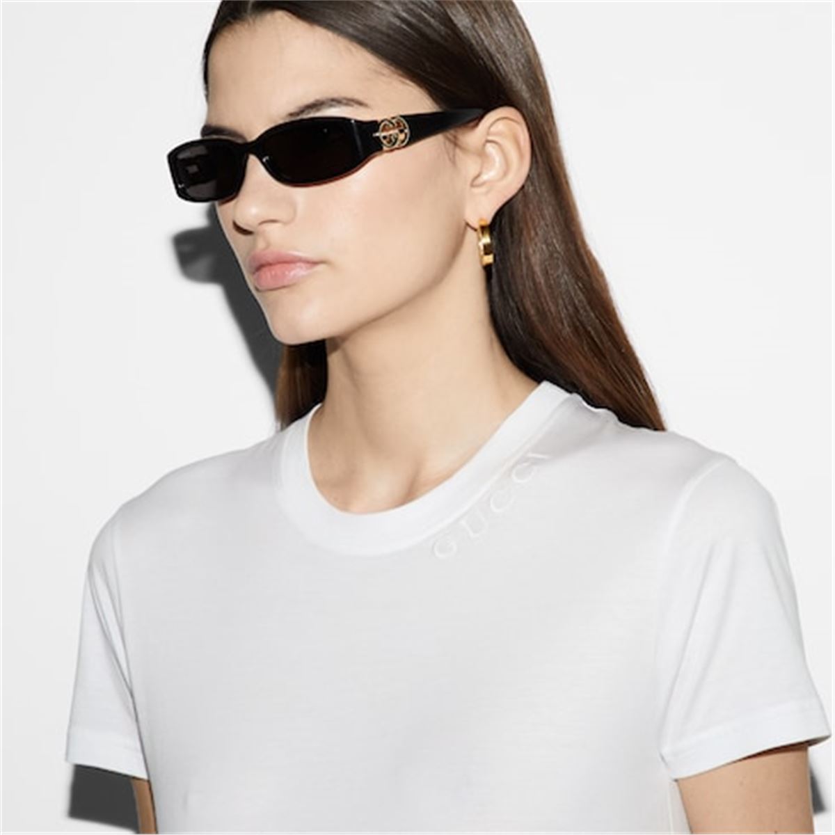 EMBROIDERED COTTON JERSEY T-SHIRT-GUCCI-Verso