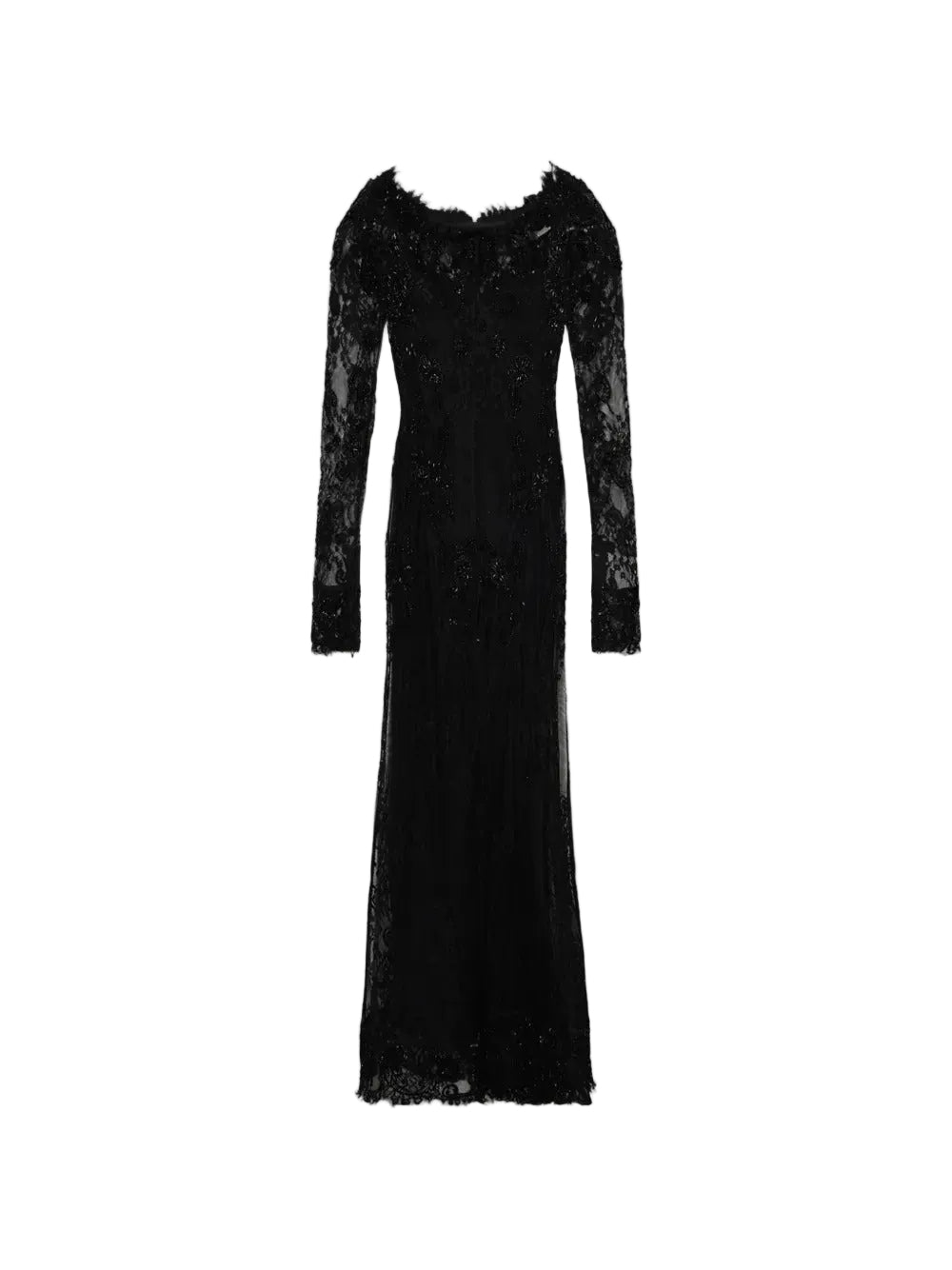 Embroidered floral-lace maxi dress-BLUMARINE-312289-40-Verso