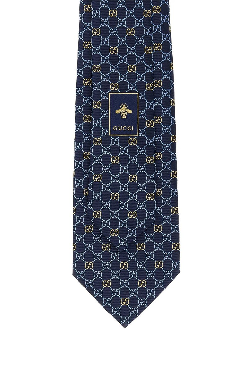 Embroidered jacquard tie-GUCCI-Verso