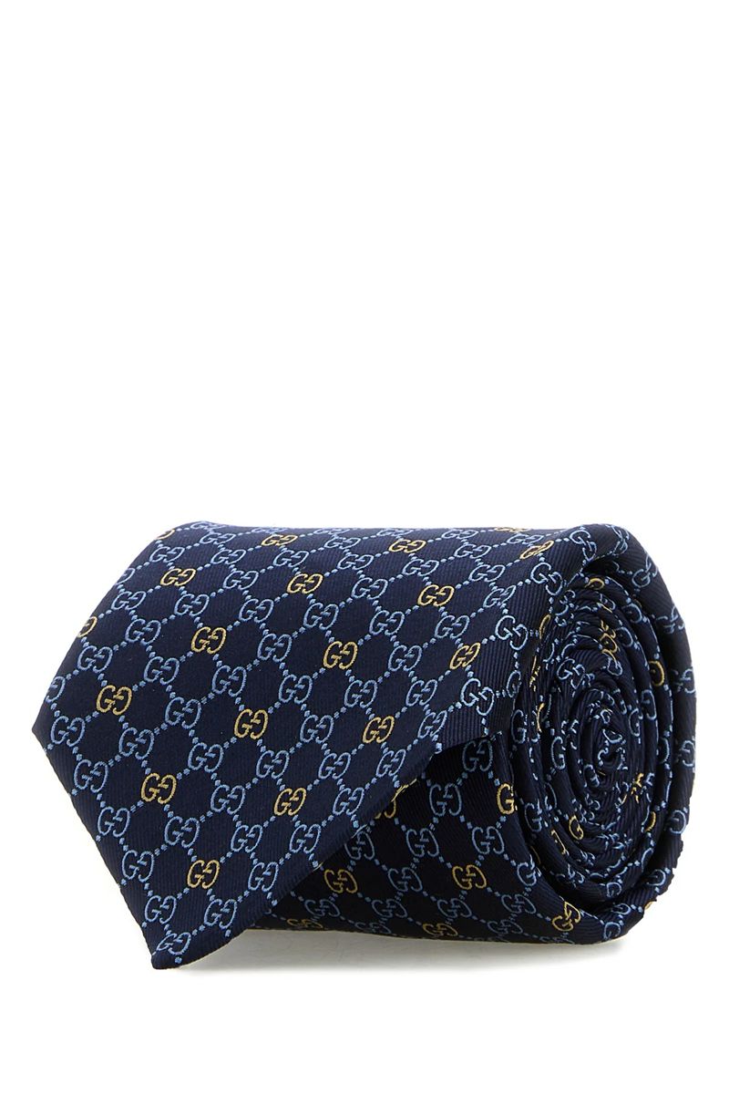 Embroidered jacquard tie-GUCCI-Verso