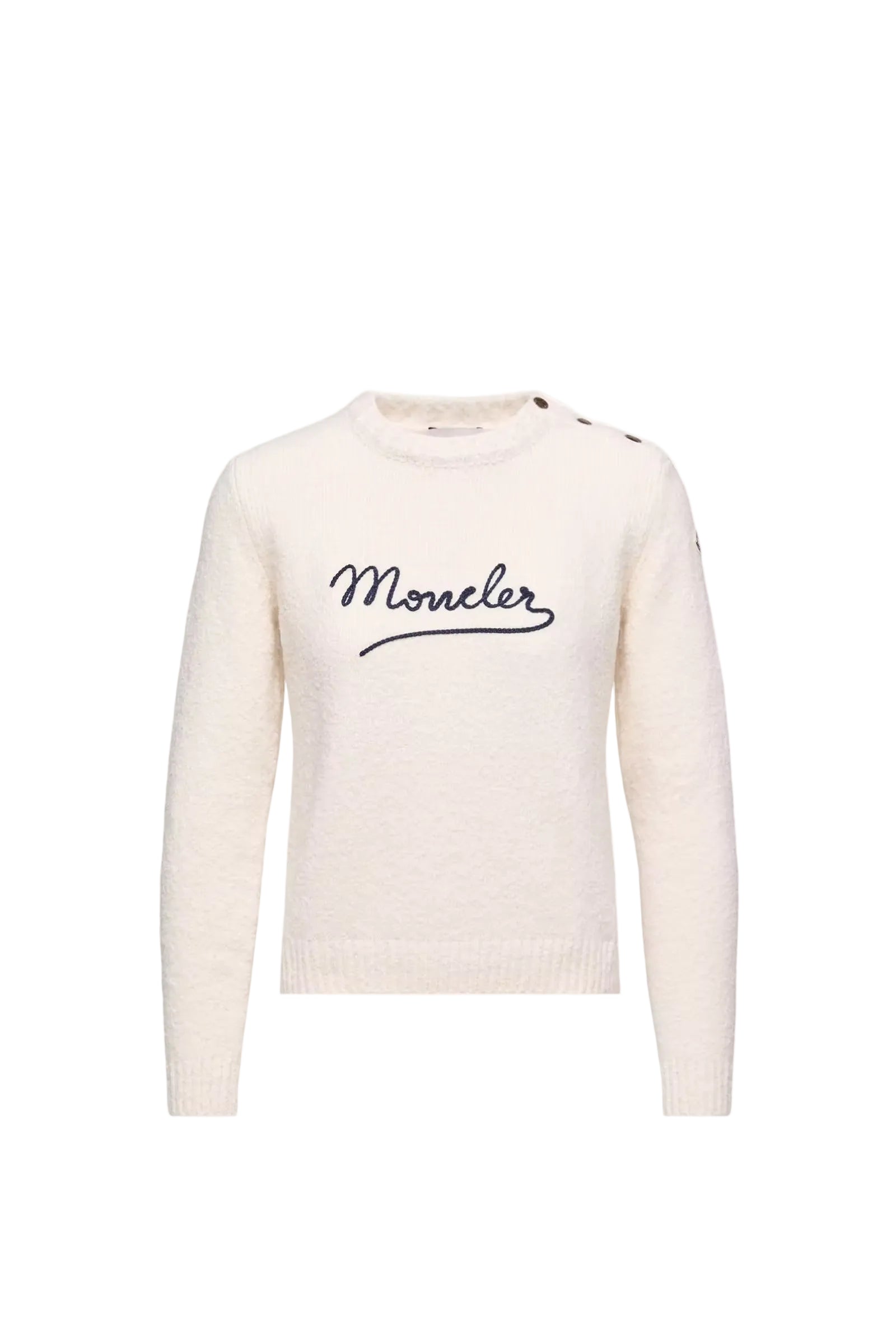 Embroidered Logo Cotton Blend Jumper-MONCLER-306193-S-Verso