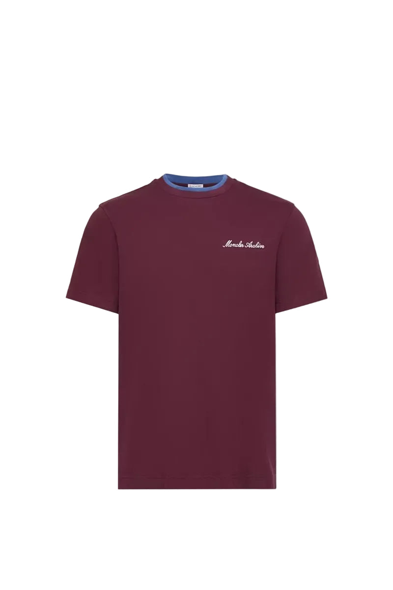 Embroidered logo cotton t-shirt-MONCLER-Verso