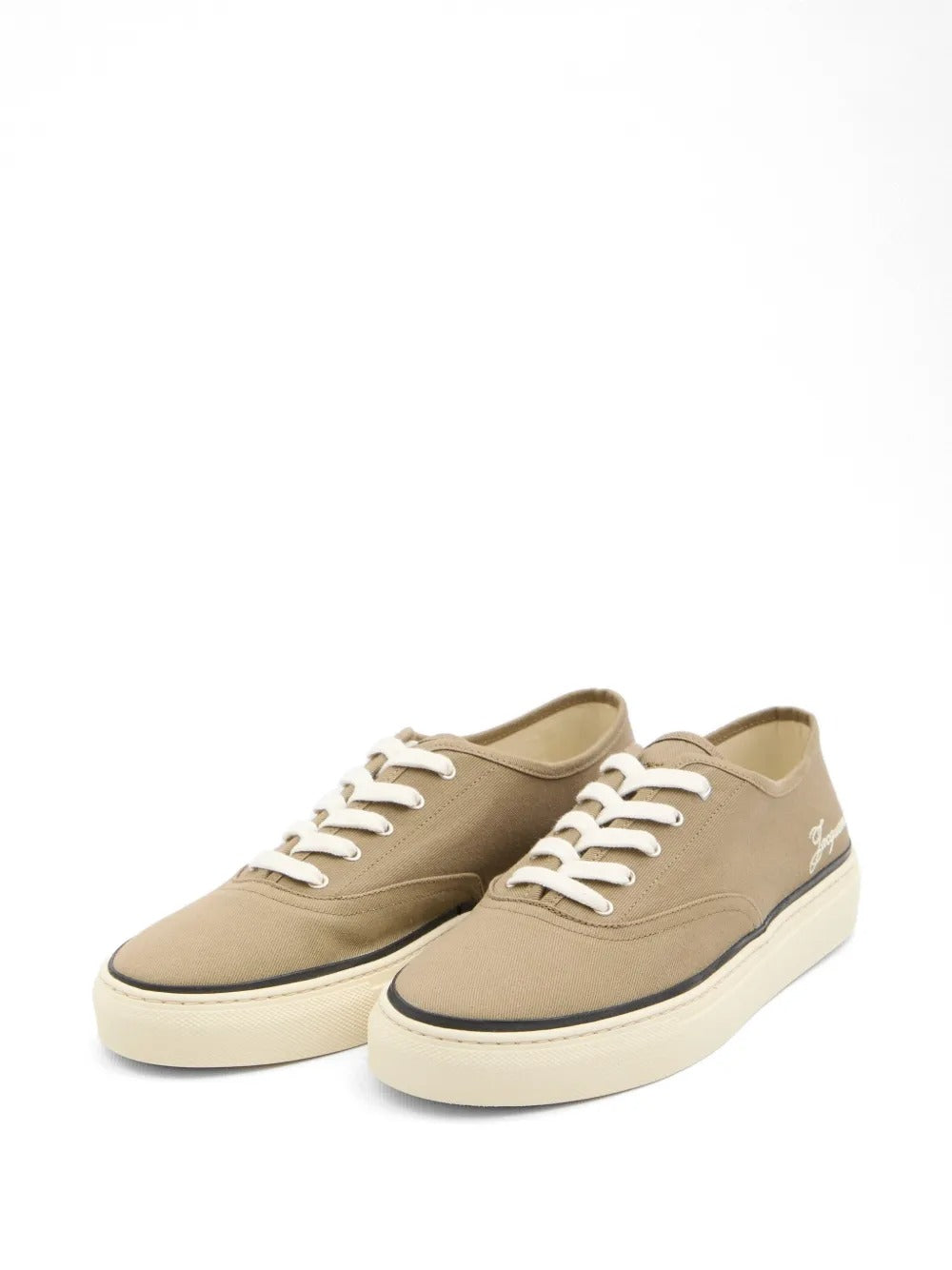 Embroidered logo lace-up sneakers-JACQUEMUS-Verso