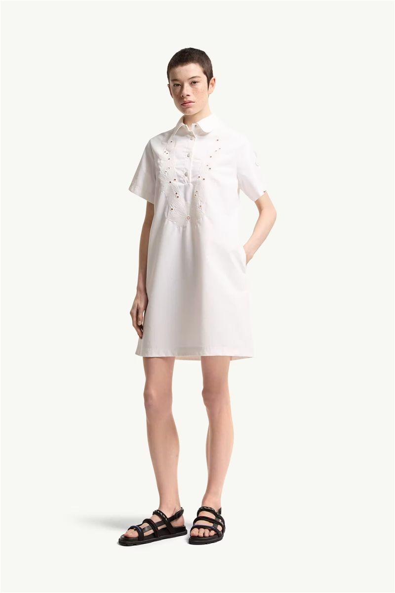 Embroidered Shirt Dress-MONCLER-Verso