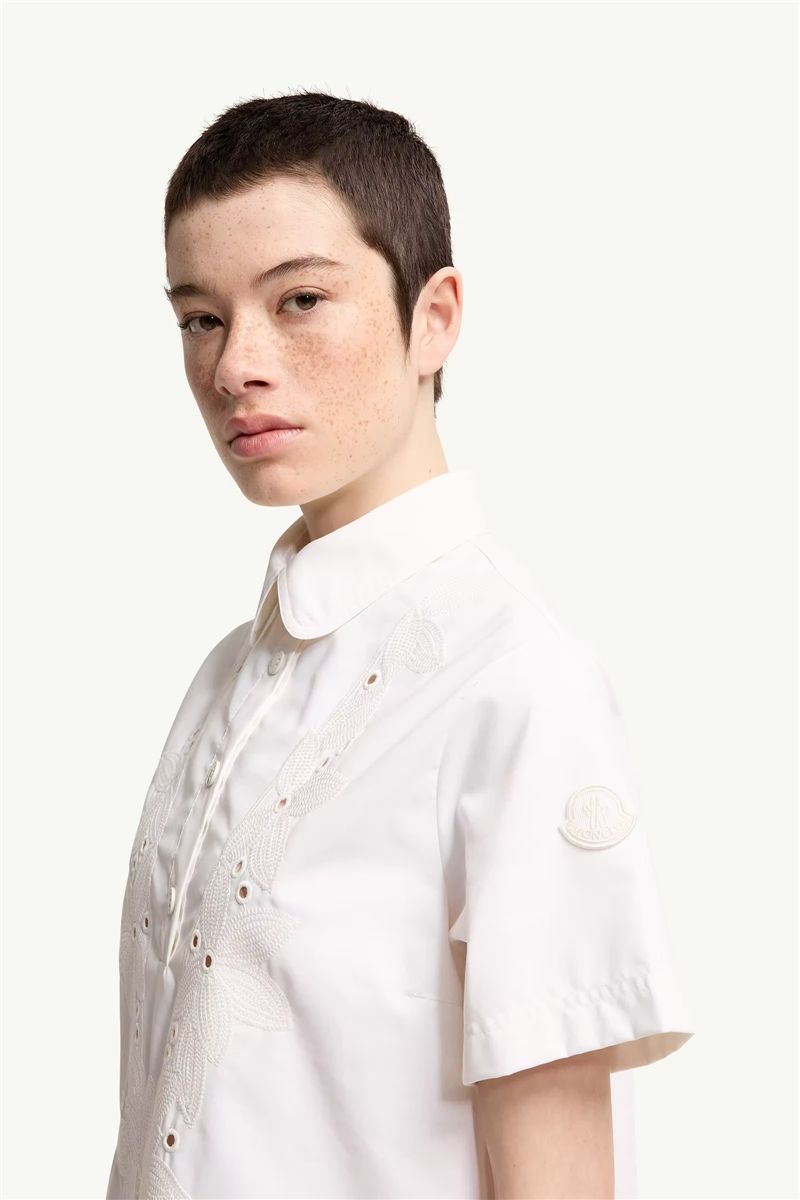 Embroidered Shirt Dress-MONCLER-Verso