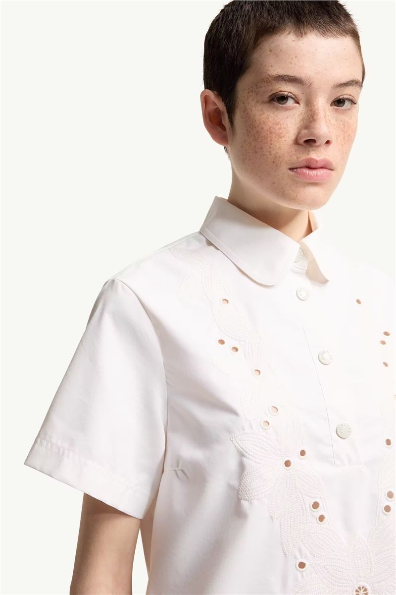 Embroidered Shirt Dress-MONCLER-Verso