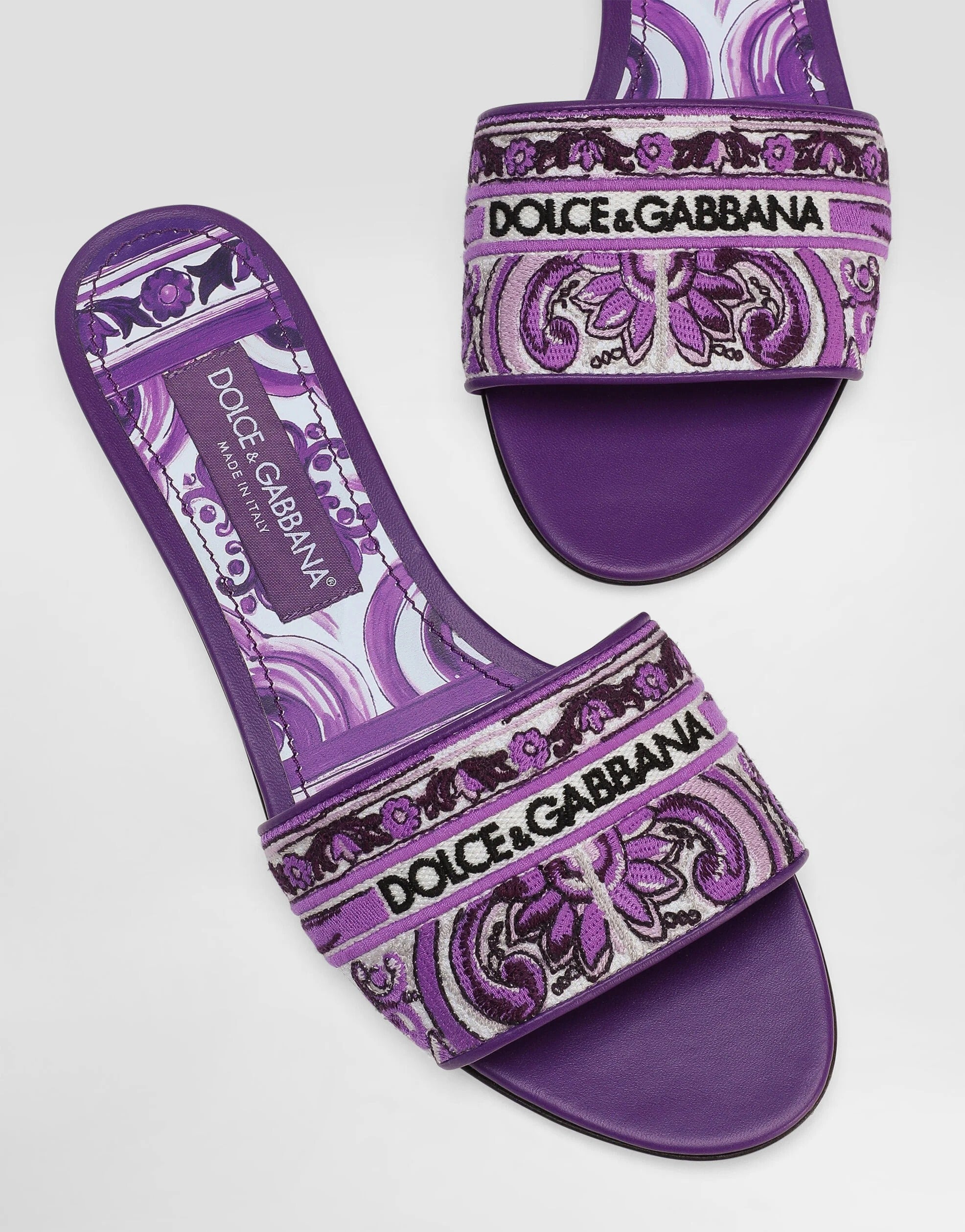 EMBROIDERED SLIDES-DOLCE & GABBANA-Verso